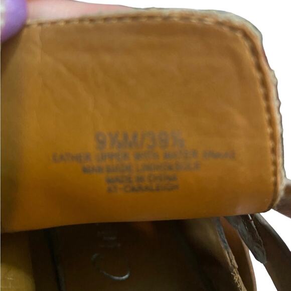 Arturo Chiang Bootie Peep Toe Upper Leather Snake Pattern Brown Taupe Size 9.5 - Picture 3 of 10